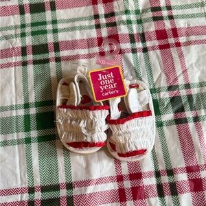 Carters Just One Year Newborn Sandals Strawberries New